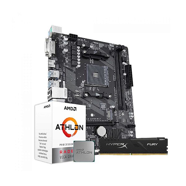 KIT UPGRADE AMD ATLHON 3000G, A320M-H, 8GB 2666MHZ DDR4