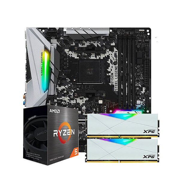 KIT UPGRADE AMD GAMER-B450M STEEL LEGEND, AMD RYZEN 5 5600G, 16GB 8GB 3200 XPG D50
