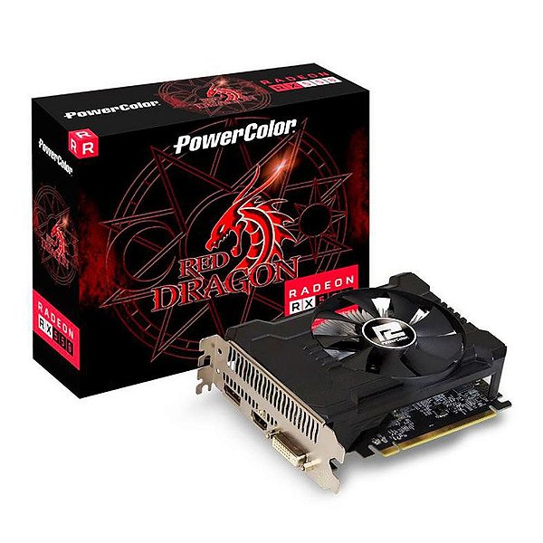 Placa De Vídeo Powercolor Radeon Rx 550 4GB Red Dragon