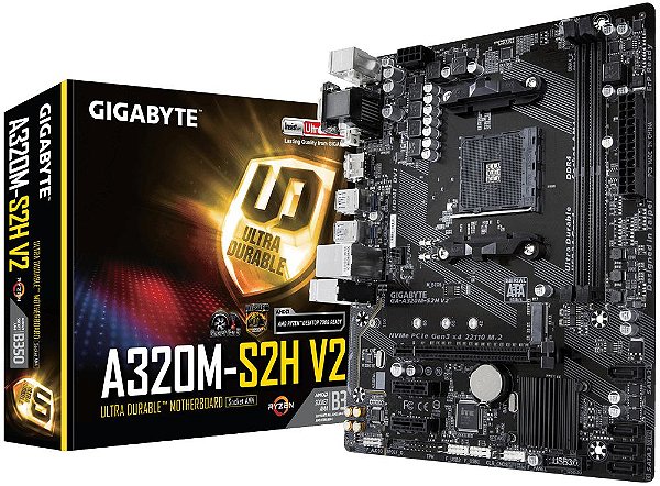 Placa mãe Gigabyte AMD A320M-S2H V2 Micro ATX DDR4-SDRAM