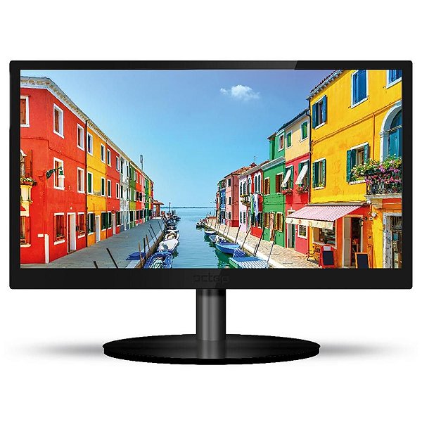 Monitor PCtop 20 Full HD, HDMI/VGA, VESA, Preto - MLP200HDMI