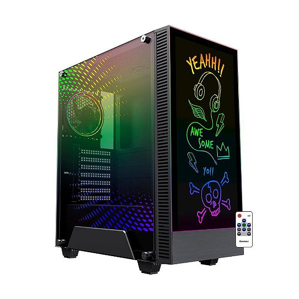 Gabinete Gamer Gamemax INFINIT RGB - M908-TR Branco