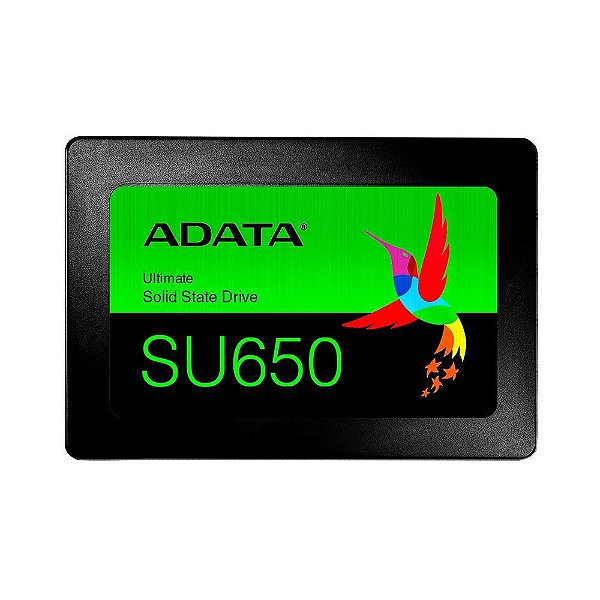 SSD 240 GB Adata SU650, SATA, Leitura: 520MB/s e Gravação: 450MB/s