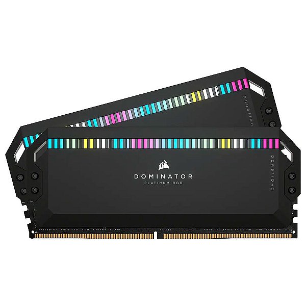 Memória Corsair Dominator Platinum RGB, 32GB (2x 16GB), 5200MHz, DDR5, C40, Preto