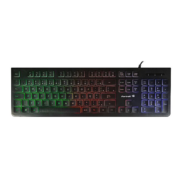 Teclado Gamer Multimídia BLACK EAGLE Preto FORTREK