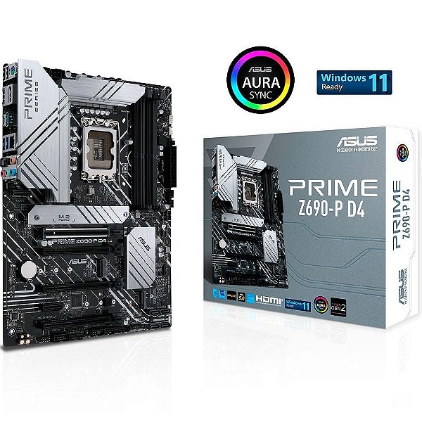 Placa Mãe Asus Prime Z690-P D4, Intel LGA 1700, ATX, DDR4