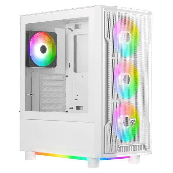 Gabinete Gamer Gamdias Mid Tower Sem Fans Sem Fonte Athena M6 Wh, Branco