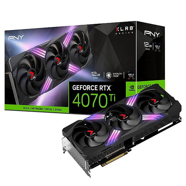 Placa de Vídeo RTX 4070 Ti XLR8 Gaming Verto Epic PNY NVIDIA GeForce, 12GB GDDR6X, RGB, DLSS 3, Ray Tracing