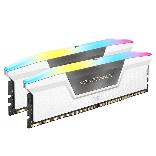 Kit de memória VENGEANCE RGB 32GB (2x16GB) DDR5 DRAM 6400MHz C32 — Branca