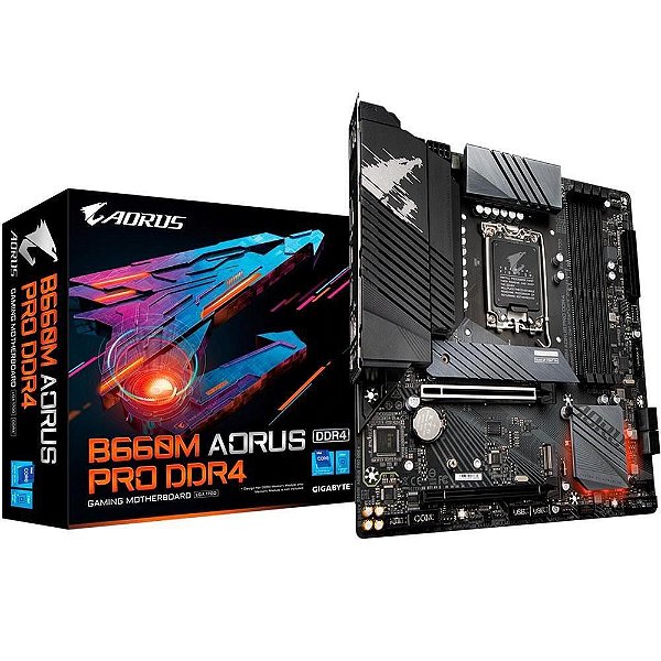 Placa Mãe Gigabyte B660M PRO Aorus Gaming, Intel 1700, mATX, 4x DDR4