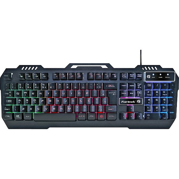 Teclado Gamer Fortrek Crusader RGB Preto