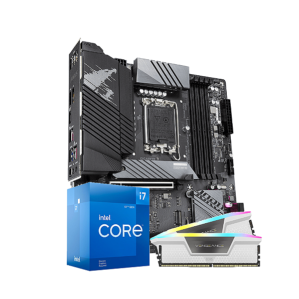 Kit Upgrade Líder Intel, B760m Aorus Elite, Intel Core I7 12700f, 2x 16gb Ddr5 6000mhz Rgb, Cooler