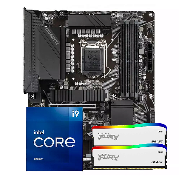 Kit Upgrade Líder, Intel Core I9 11900, Z590 Ddr4, 2x8gb 3200mhz, S/ Cooler