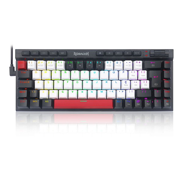 Teclado Mecânico Gamer Redragon Magic Wand Rgb Switch Brown-K635WBR-RGB-PT-BROWN