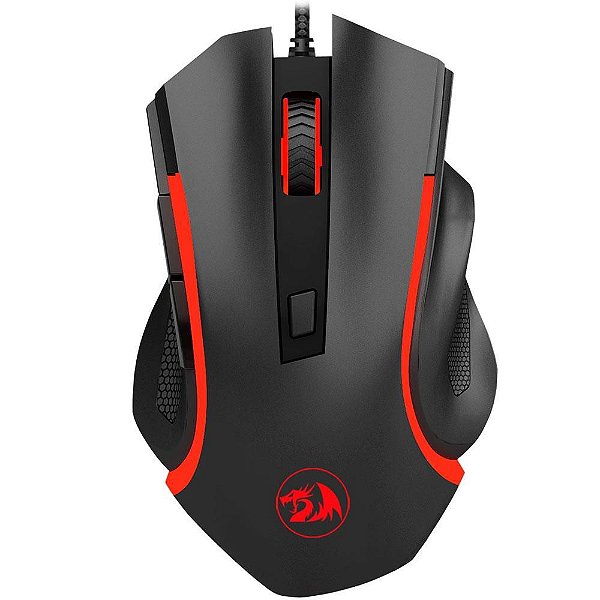 Mouse Gamer Redragon Nothosaur, 3200DPI, Com LED, Preto - M606