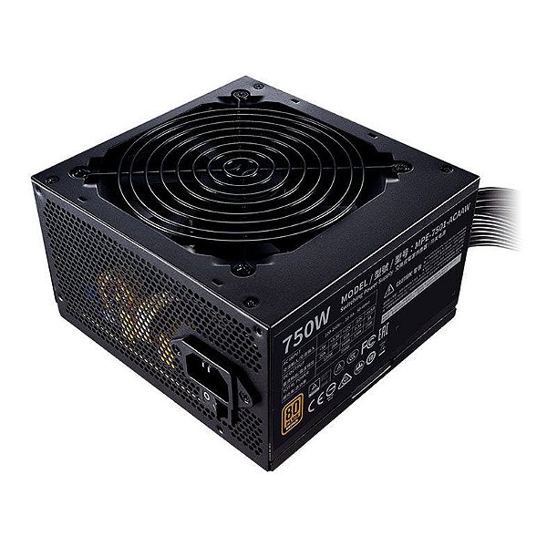 FONTE COOLER MASTER MWE 750 BRONZE V2, 750W, 80 PLUS BRONZE, PRETA, MPE-7501-ACAAW-BBR