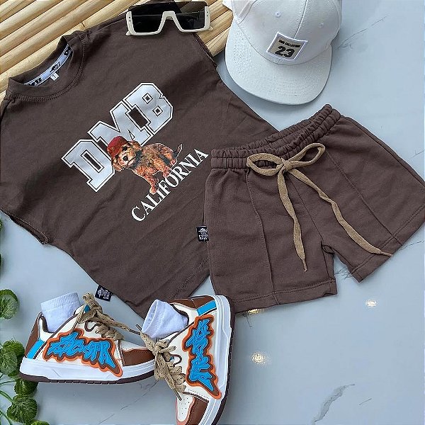 Conjunto Infantil Masculino Marrom California