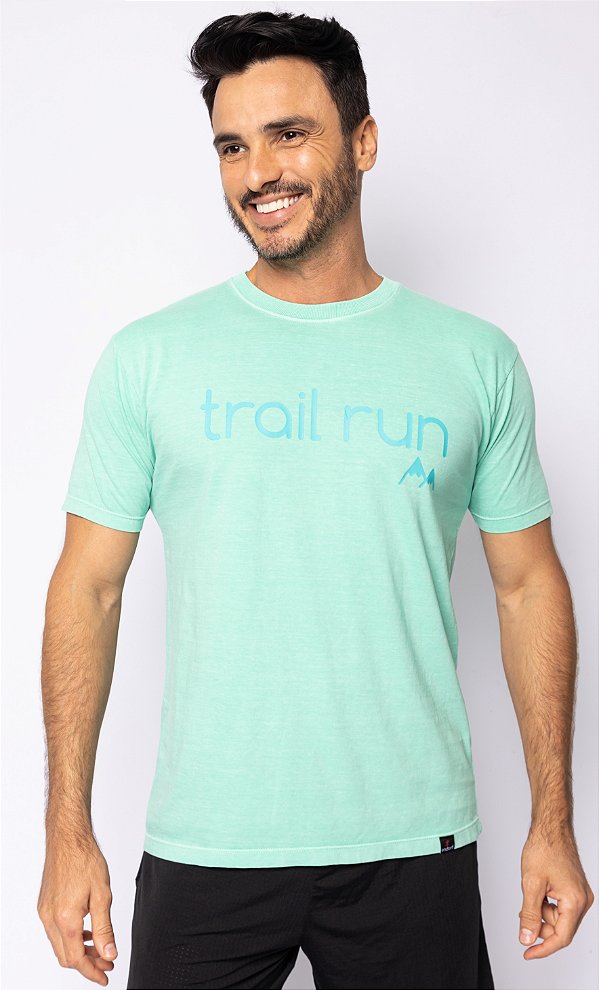Camiseta Estonada  TRAIL RUN - Verde Agua