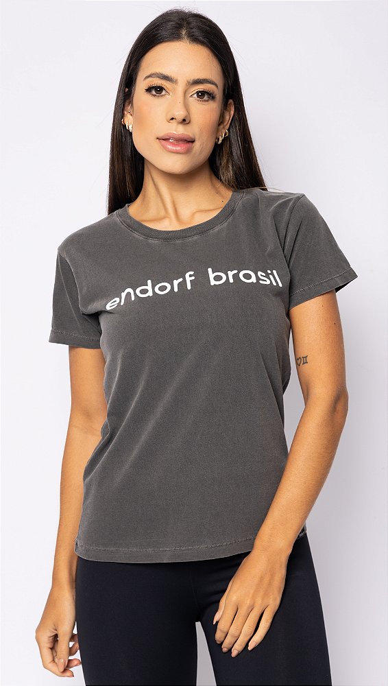 Baby Look Estonada  ENDORF BRASIL - Preta