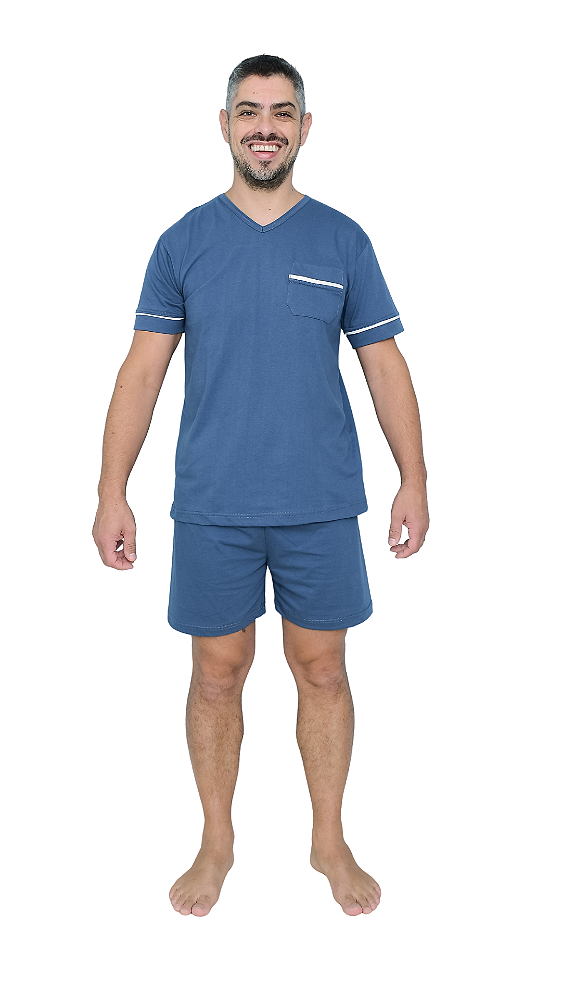 Ref. 4040 Pijama masculino curto - 2 corações