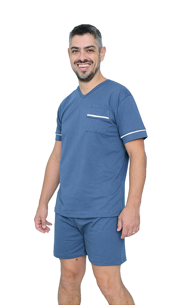 Ref. 4040 Pijama masculino curto - 2 corações