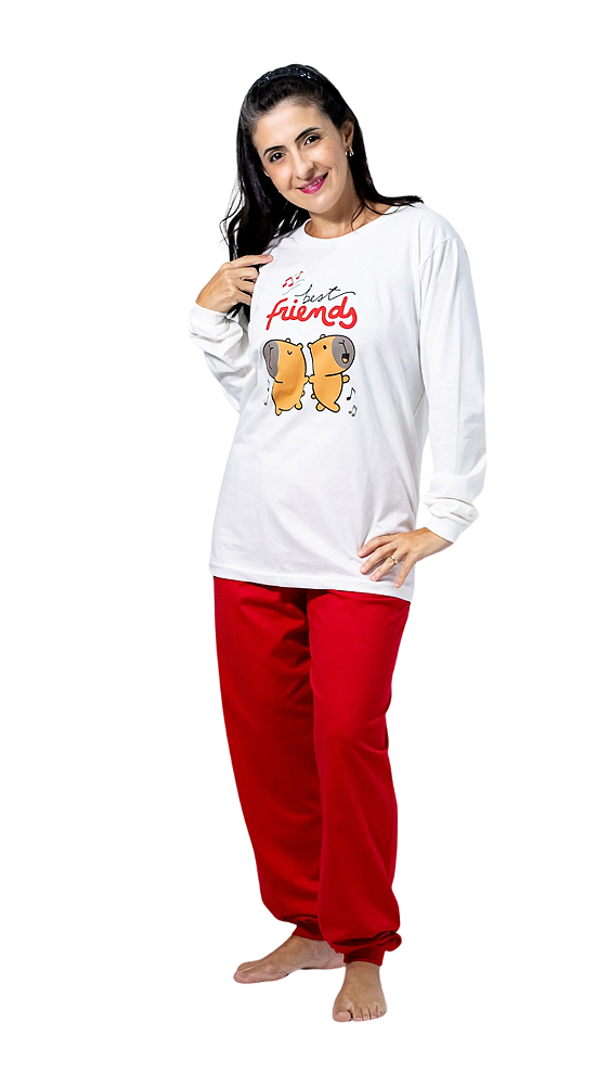 Ref. 10222 Pijama feminino longo