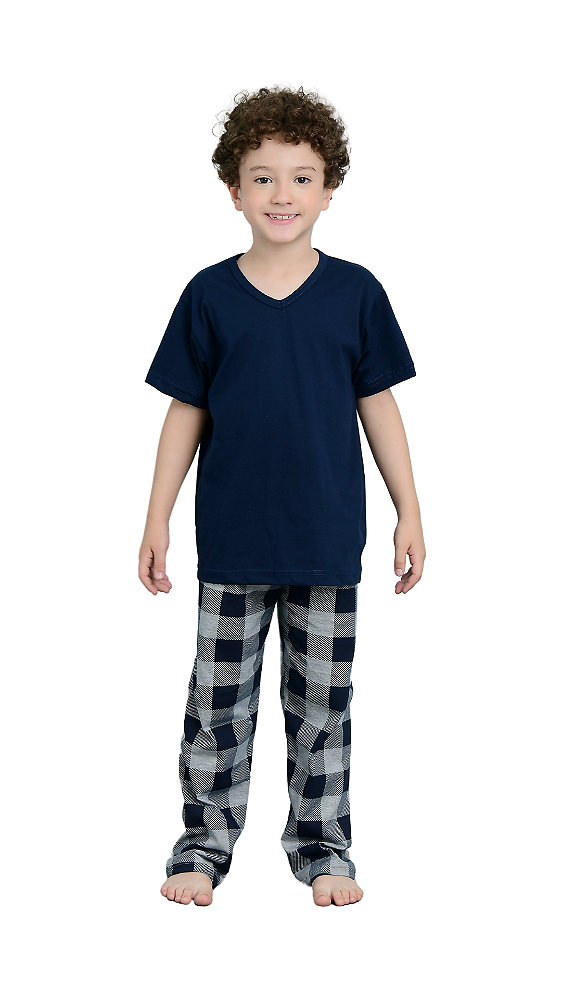 Ref. 5053 Pijama juvenil masculino manga curta com calça