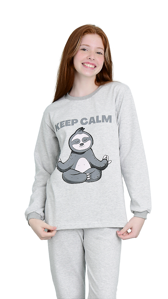 Ref. 226 Pijama juvenil moletinho flanelado