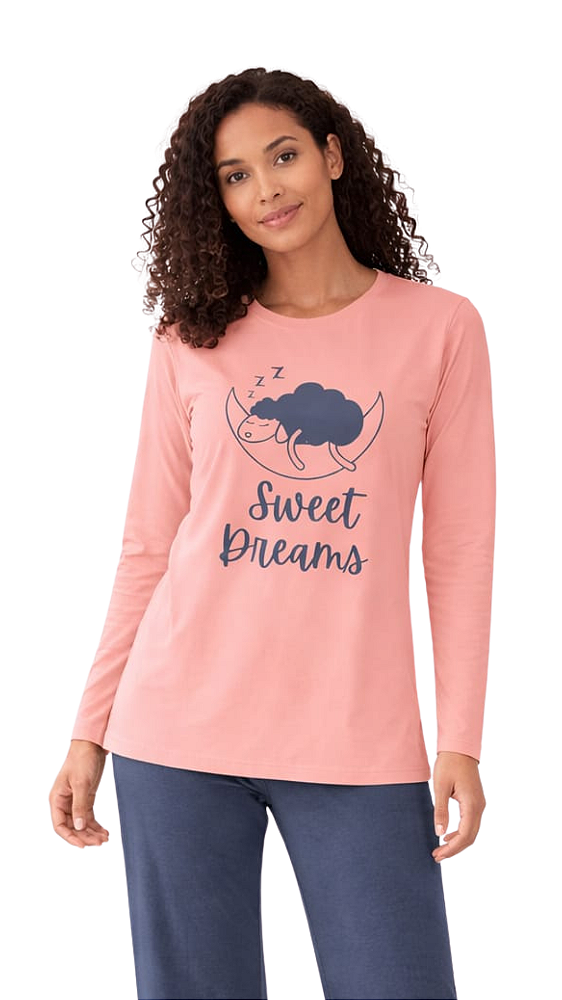 Ref. 10229 Pijama feminino longo em malha