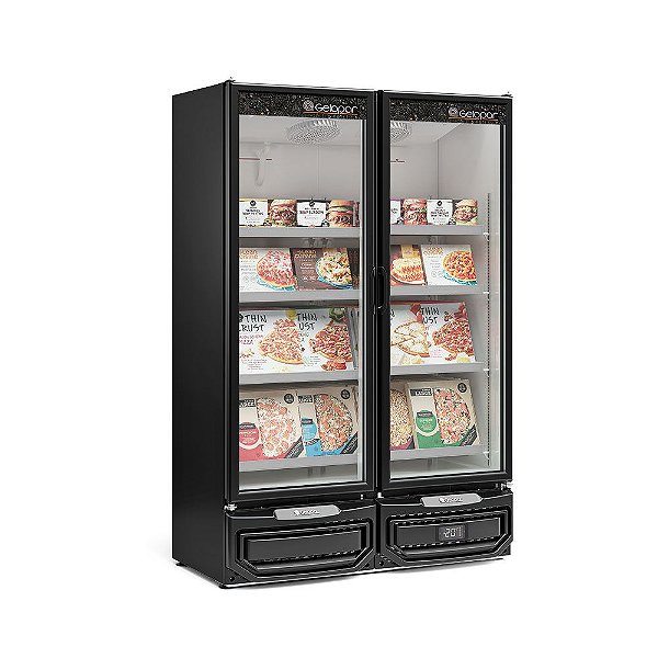 Freezer/Conservador Vertical Conveniência para Sorvetes e Congelados Frost Free 957 Litros GCVC-950PR Preto - Gelopar