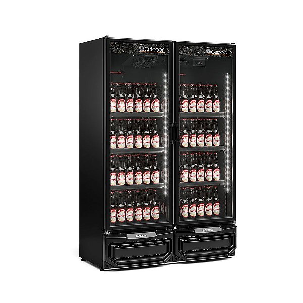 Refrigerador Expositor para Cervejas Conveniência Linha Black 2 Portas GCBC 950 LB - Gelopar