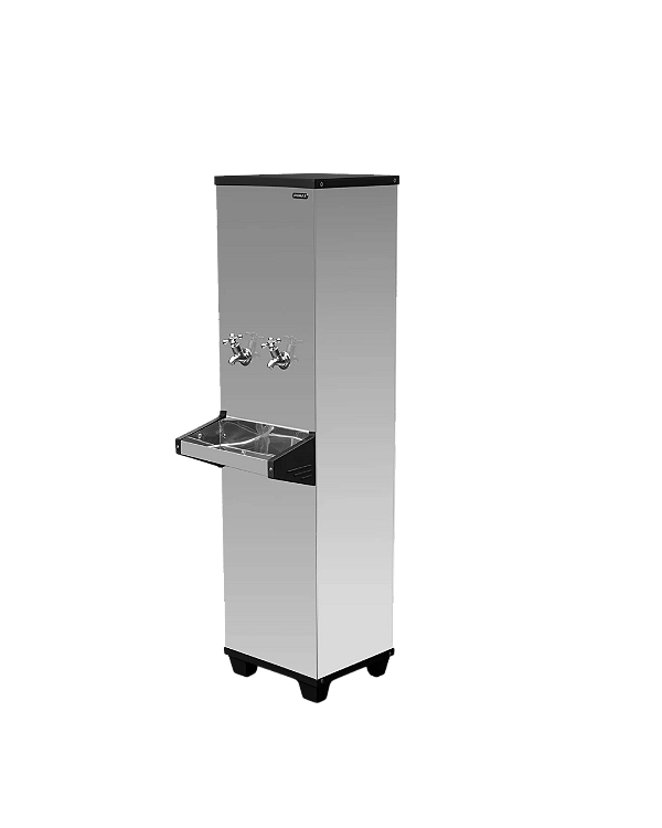 Bebedouro 25l Coluna 2 Torneiras Linha Max Torneira Cromada