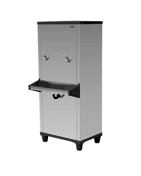 Bebedouro 50l Coluna 2 Torneiras Linha Max Torneira Cromada