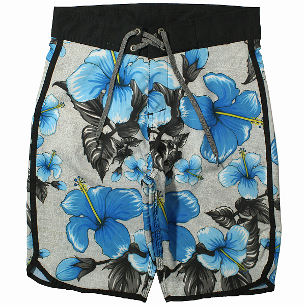 BERMUDA HAVAIANA ESTAMPA BLUE FLOWERS - BOARDSHORT