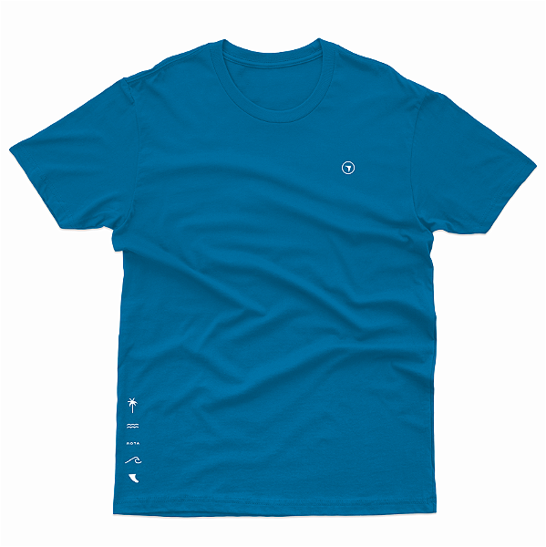 CAMISETA INFANTO JUVENIL TURQUESA ÍCONES VERÃO
