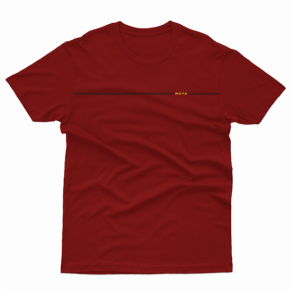 CAMISETA INFANTO JUVENIL VERMELHA LISTRA ROTA