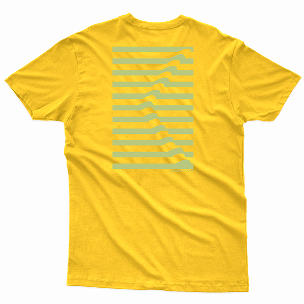 CAMISETA INFANTO JUVENIL AMARELA ONDA