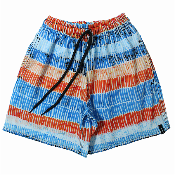 SHORT ELÁSTICO INFANTO JUVENIL FULL PRINT LISTRAS - BOARDSHORT