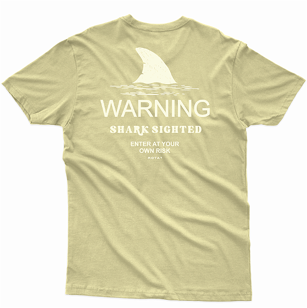 CAMISETA INFANTO JUVENIL BEGE SHARK