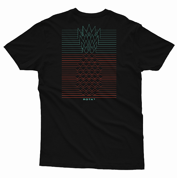 CAMISETA INFANTO JUVENIL PRETA ABACAXI