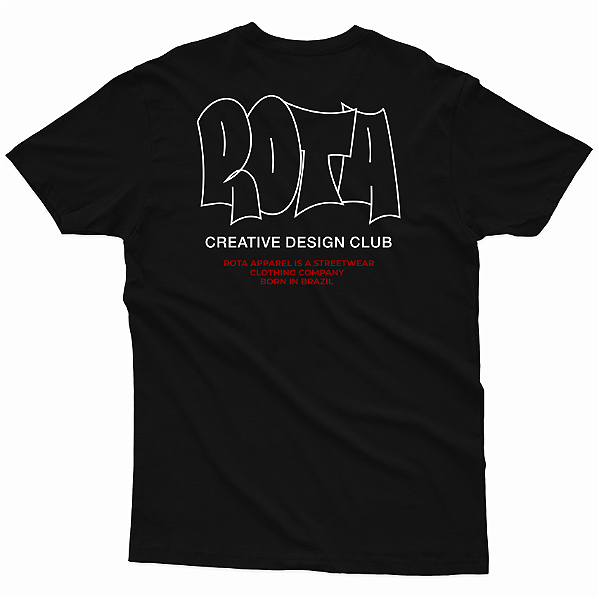 T-SHIRT ADULTO PRETA CREATIVE DESIGN