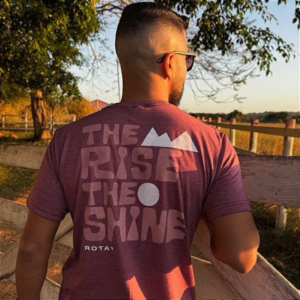 T-SHIRT ADULTO BORDÔ MESCLA THE RISE, THE SHINE