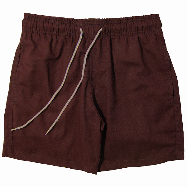 SHORT ADULTO LINHO MARROM