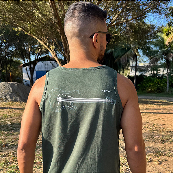REGATA ADULTO VERDE MILITAR GUITARRA - TANK TOP