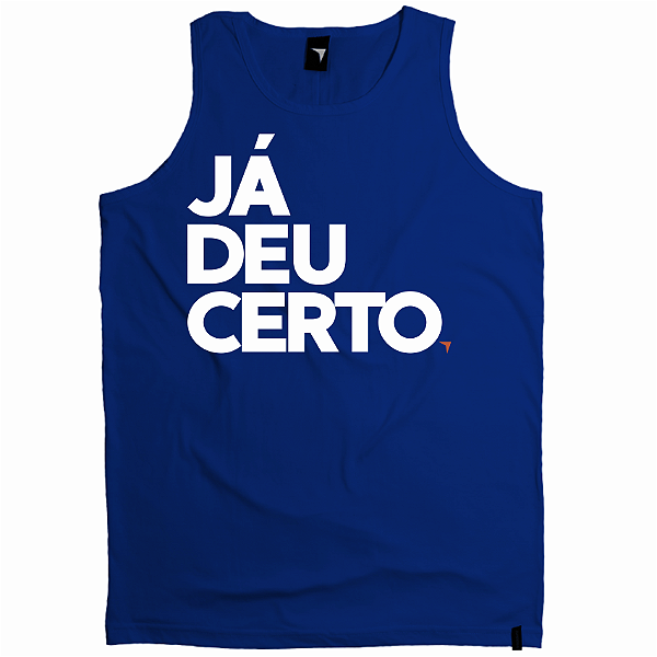 REGATA ADULTO AZUL ROYAL JÁ DEU CERTO - TANK TOP