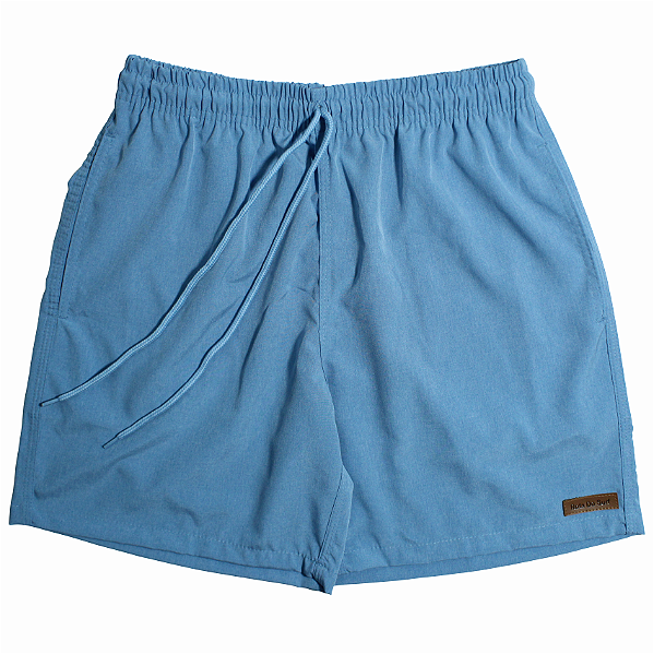 SHORT ADULTO ELASTANO  AZUL MESCLA