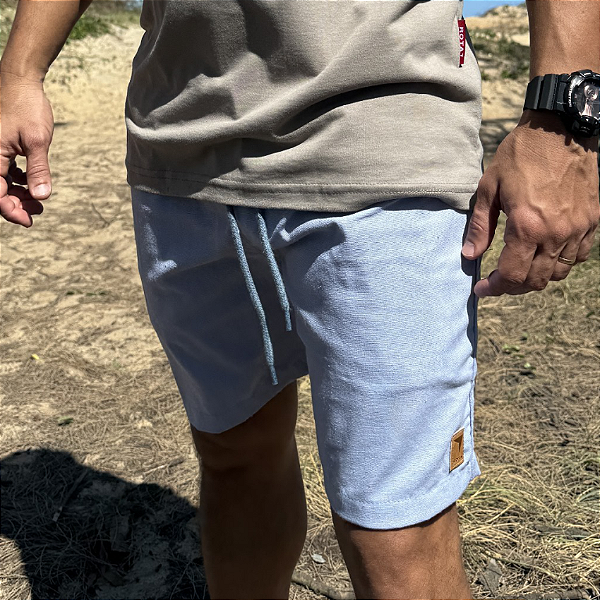 SHORT ADULTO LINHO AZUL