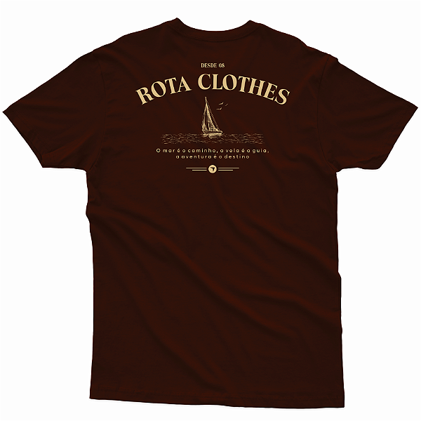 T-SHIRT ADULTO MARROM VELEIRO