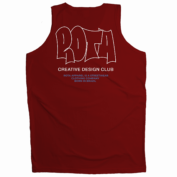REGATA ADULTO VERMELHA CREATIVE DESIGN - TANK TOP