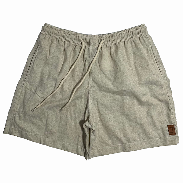 SHORT ADULTO MILÃO LINHO AREIA